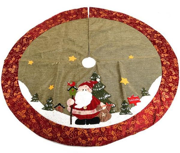 

christmas tree skirt dress santa claus christmas decoration for home arrangement prop cartoon tree skirt 120cm
