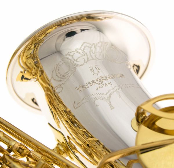 

professional instruments yanagisawa alto brass saxophone a-9933 eb tune a-w033 e flat sax silver plated pearl button sax with mouthpiece