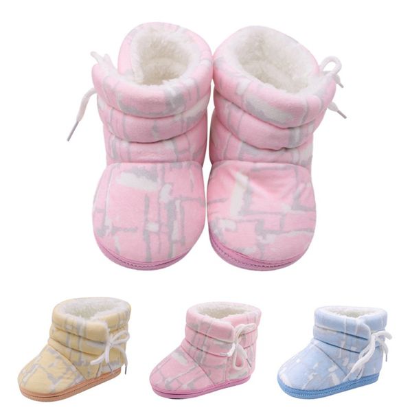

0-12m 2018 winter new fashion boys girls printed cotton boots warm non-slip baby soft shoes baby snow boots a, Black;grey