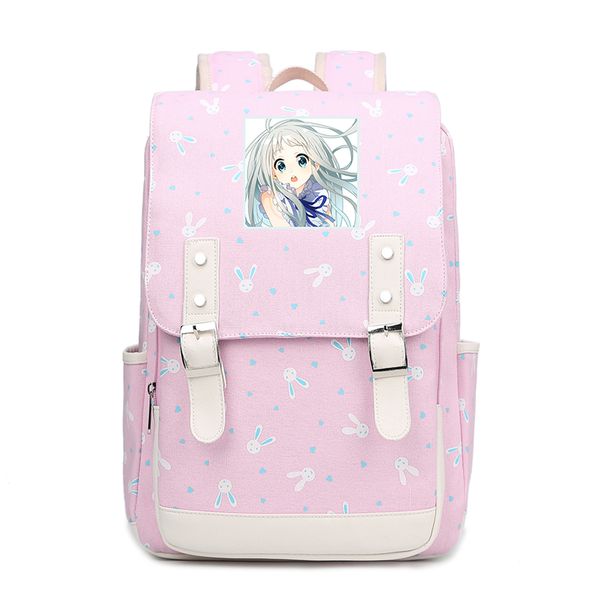 

new anohana: the flower we saw that day printing backpack canvas school bags for teenage girls kawaii women backpack lapbags