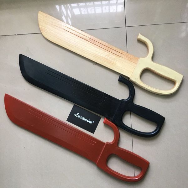 

(lucamino) wood wing chun butterfly double swords, martial arts training knife, bart cham dao, red black etc. colors 1 pair wholesale