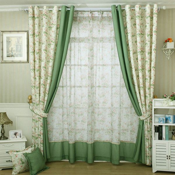 2019 Modern Style Small Floral Printed Curtain For Kitchen