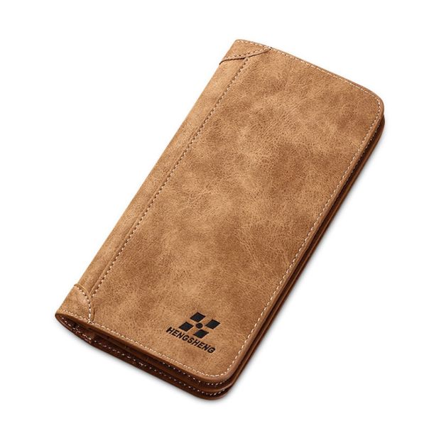 

men's leather wallet - phone pocket - long bifold wallet, multi card holder extra capacity vintage wallet , travel wallet, Red;black