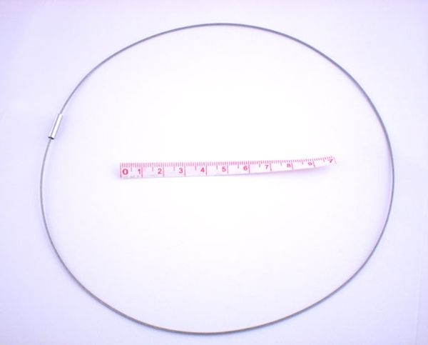 

steel wire choker choker necklaces gray 46cm(18 1/8") long, 1 piece new, Golden;silver