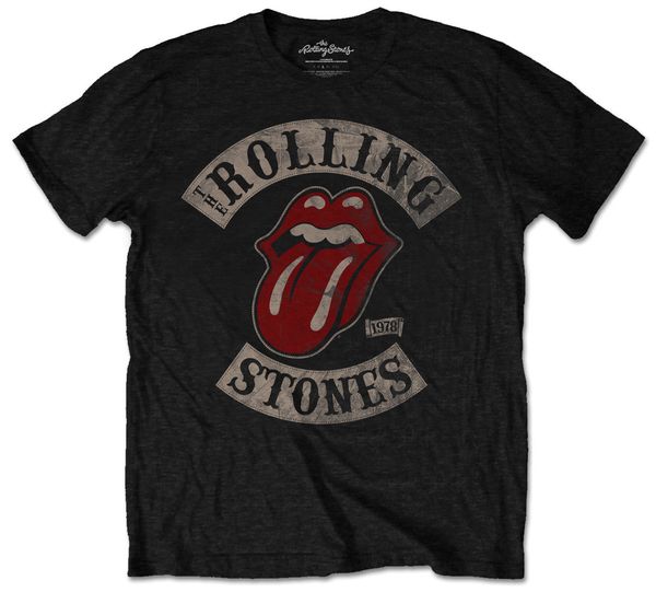 

Футболка с надписью Ufficiale Rolling Stones Nero da Uomo Vintage 1978, тур Lingua Design