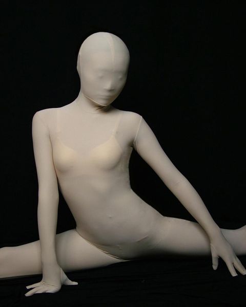 

cosplay flesh full body spandex/lycra cotton bodysuit skin zentai suit size cos costume fancy dress, Black