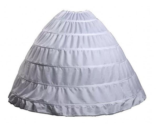 100% novo atacado Wide 6 Hoops Papticoat Luxury for Ball vestido crinoline subdeskirt acessórios de casamento de noiva Jupon Mariage