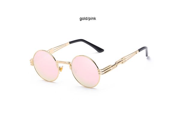 

sun glasses fashion women men metal wrap eyeglasses round shades brand designer sun glasses mirror uv400 oculos, White;black