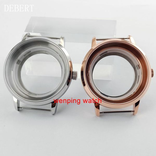 

polishing bezel miyota 8205/8215/821a,mingzhu dg2813/3804 kit 40mm silver sapphire watch housing