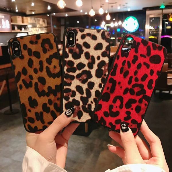 

fashion retro leopard autumn winter fur hand warm all-inclusive cover case for iphone 6 7 8 plus x xr xs max phone cases