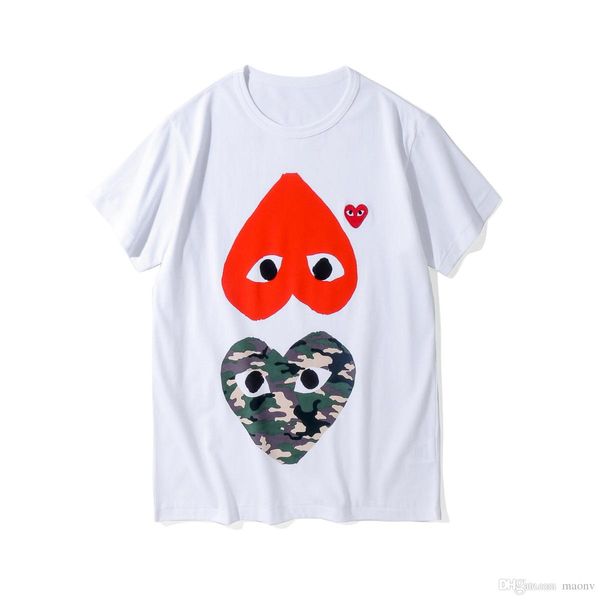 

2018 ummer men women heart printed t hirt lover hort leeve cotton top for men hipping
