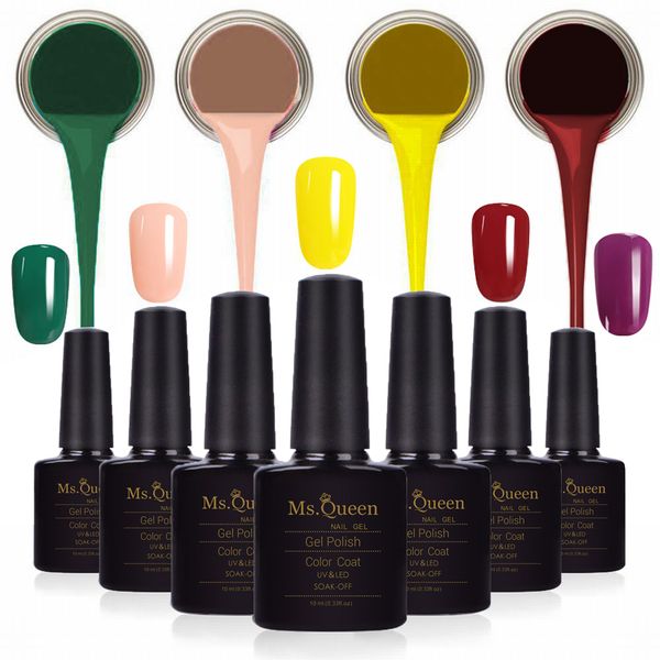 

m.s queen 10ml enamel gel polish lacquer base coat needed long-lasting nail gel varnishes pick 1 from 20 gorgeous colors, Red;pink