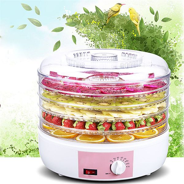 Qihang_top Disidratatore elettrico per alimenti Asciugatrice per carne per piccoli frutti e verdure Snack Essiccatore per alimenti con 5 vassoi