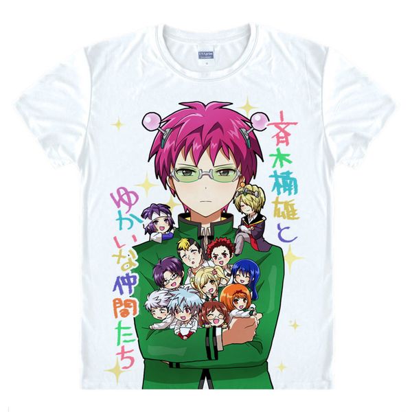 

the disastrous life of saiki k. t-shirts multi-style short sleeve shirts jump comics saiki kusuo no sai-nan kusuo saiki cosplay shirt, White;black