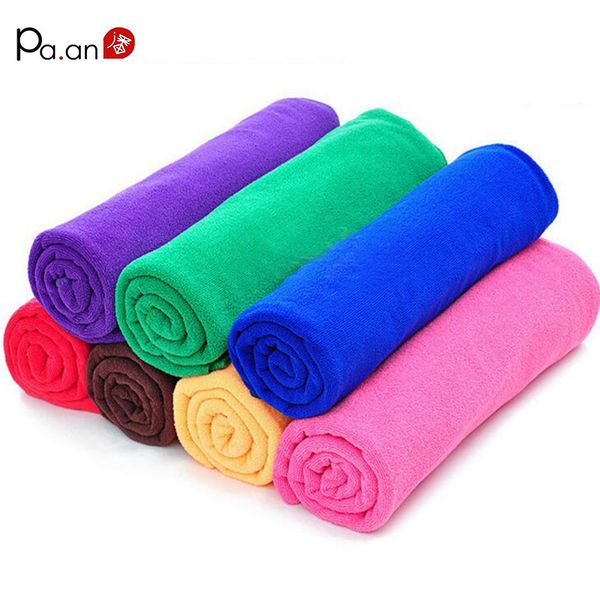 

2 piece blue microfiber fabric bath towel 70x140cm magic solid plain dyed towels quick-dry soft big home cleaning towel 120g