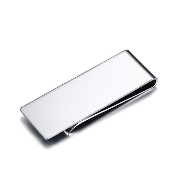 

titanium steel money clip business & cash wallet high polished cash clamp holder front pocket wallet, Black