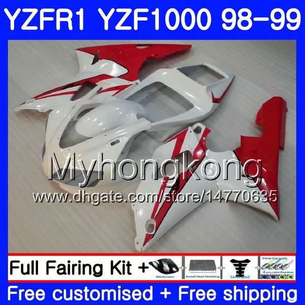Кузов жемчужно-белый горячий Для YAMAHA YZF R 1 YZF 1000 YZF1000 YZFR1 98 99 Рама 235HM.20 YZF-1000 YZF-R1 98 99 Кузов YZF R1 1998 1999 Обтекатель