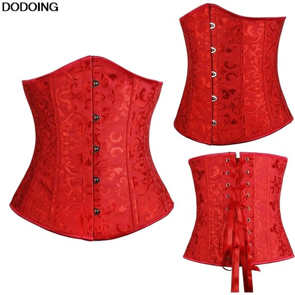 

corset underbust selling us europe style beauty female intimates cincher corset jacquard plus size corsets, Black;white