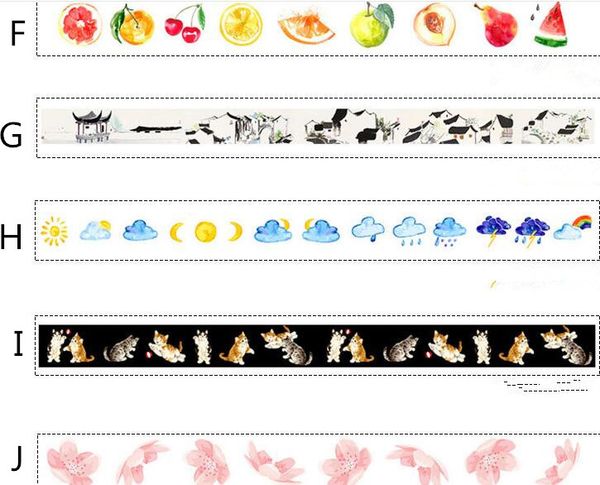 

home office 7m*15mm diy vintage decorative adhesive tape flower masking washi tape for home decoration diary 2016