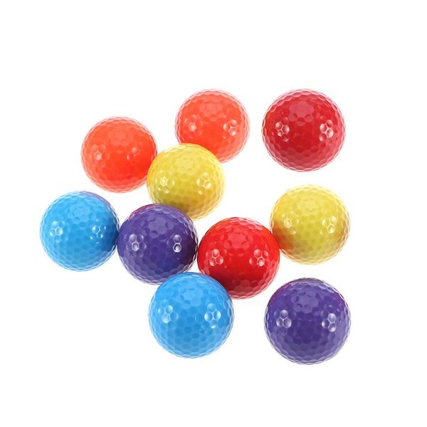

10pcs golf balls game toy balls indoor outdoor practice for kids children (random color