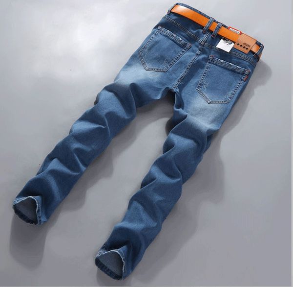 

new men black jeans fashion demin jeans men slim fit black &blue color plus bigger size 28 -46 48 midweight trousers