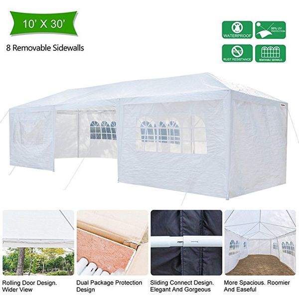 

grntamn outdoor canopy wedding party tent, upgraded thicker tube steady unique frame design,sun shelter anti-uv,event gazebo