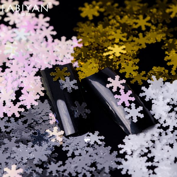 

12 pot nail art shining sequins glitter paillette decoration snowflakes slice 3d tips diy design tools accessories uv gel polish, Silver;gold