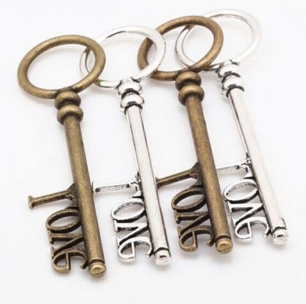 Сплав Любовь большой ключ подвески Античное серебро бронзовые подвески кулон для ожерелье ювелирные изделия делая выводы 85x24mm