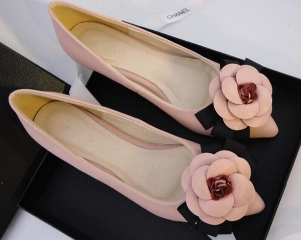 

send 2017 autumn mountain camellia pointed end shoes women's low help flat bottom shoes, Black
