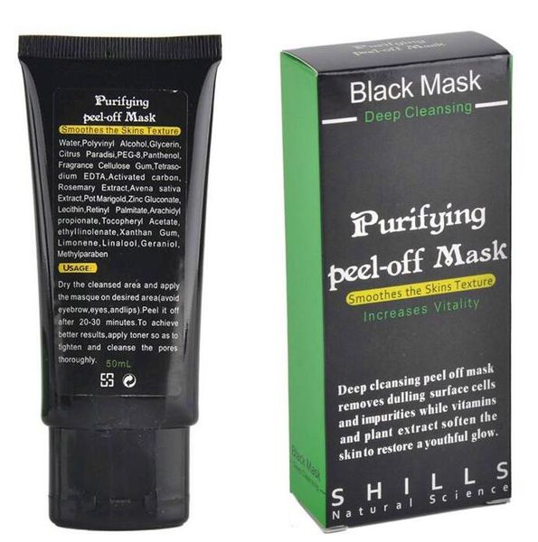

Black Suction Mask Anti-Aging 50ml SHILLS Deep Cleansing purifying peel off Black face mask Remove blackhead Peel Masks
