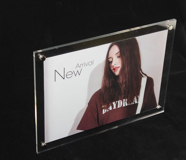 

a3 acrylic pmma ps poster banner sign holder picture p certificate frame wall amounted signage display rack literature document folder