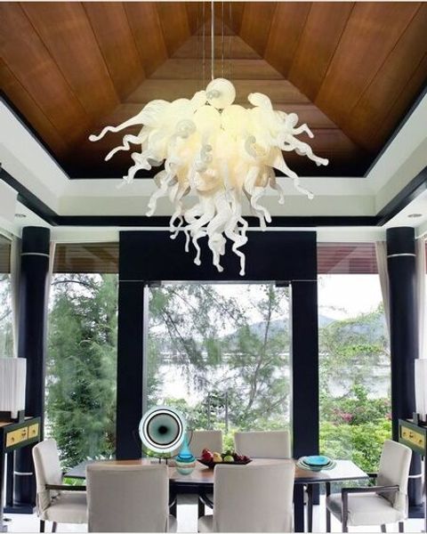 

amazing white mini chandelier lighting bedroom art deco 110v-240v led bulbs hand blown glass pendant lamps