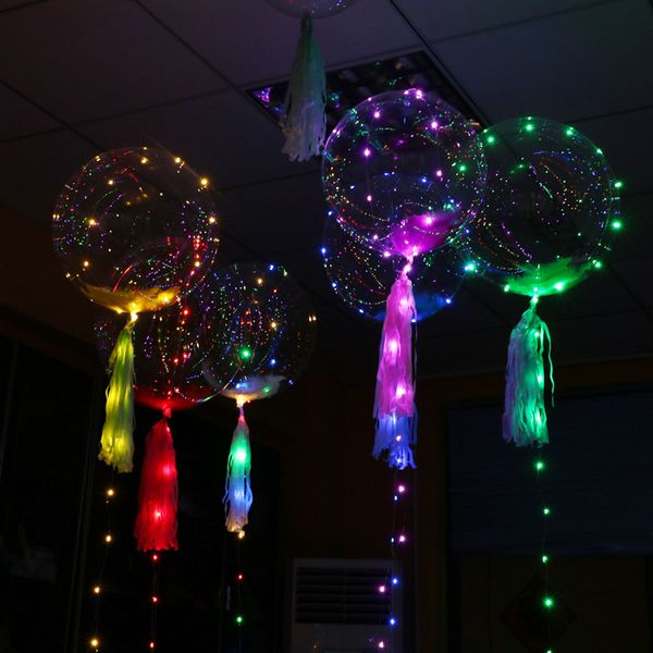 

светодиодные шары night light up игрушки ясно воздушный шар 3m гирлянд flasher прозрачная волна шары освещение гелий шары партии украшения г
