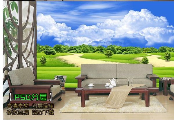 

3d окно за пѬеделами леа газон голђбое небо пейзаж живопи наенна Ѭопи о