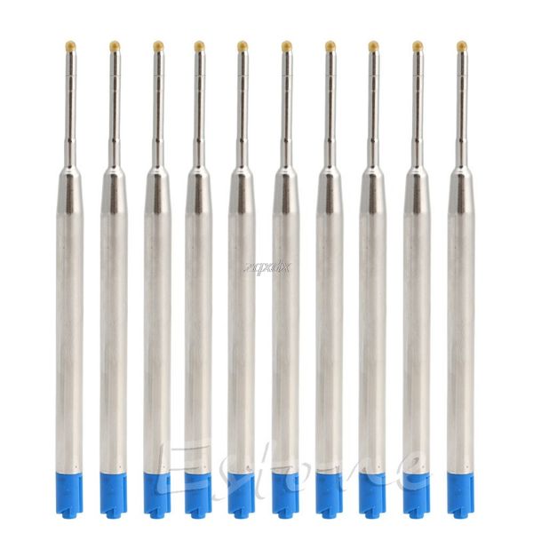 

10pcs universal standard style blue/black ink 1mm medium nib ball point pen refills drop ship, Black;red