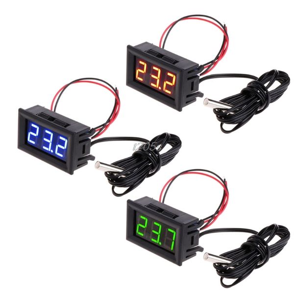 

digital led -50 ~ 110c thermometer car temperature monitor panel meter dc 12v t18 drop ship