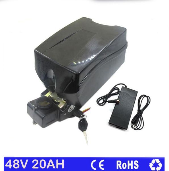 

au eu us ebike 18650 lithium 48v 24ah battery for 750w 1000w motor with 30a bms 54.6v 2a charger