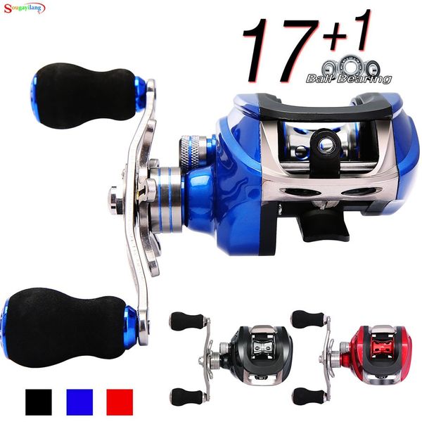 

2018 2019 new fishing reel baitcasting reels 17+1bb 3 color carp fishing gear left and right hand bait casting fishing reel carpfishing