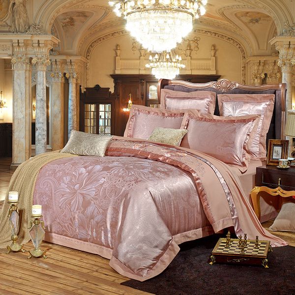 2018 Paisley Flowers Mauve Bedding Set Silk Cotton Blend Duvet