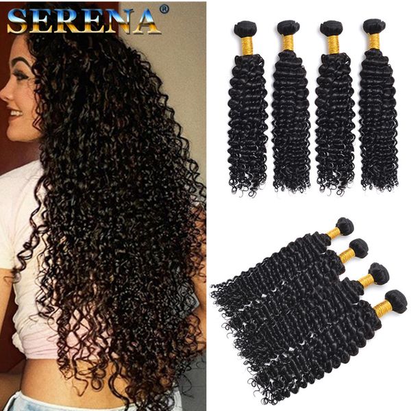 Grade 8a Brazilian Deep Wave Human Hair Bundles 100 Unprocessed