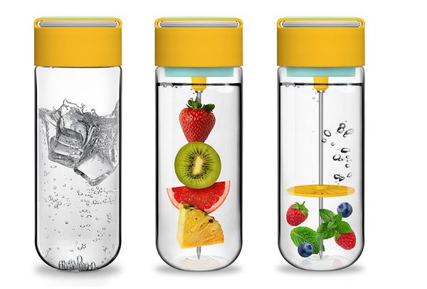 

2018 the latest creative fun more healthy fruit lemon cup string fruit plastic cup, support customized logo