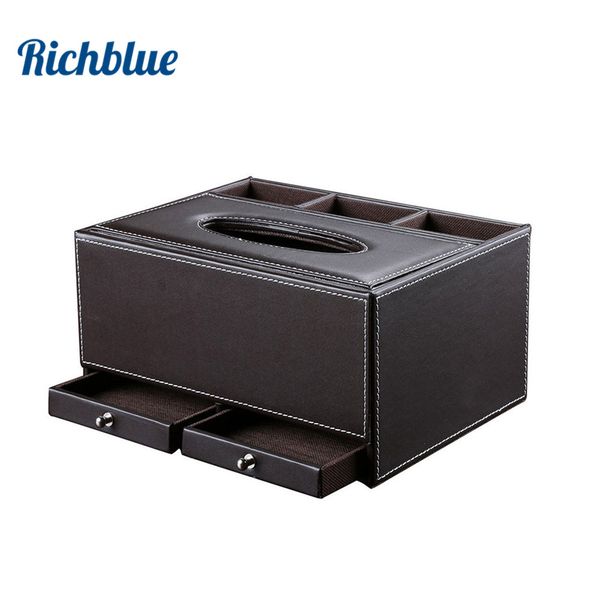 

multi-functional pu leather rectangular tissue box pumping paper l home gift supplies