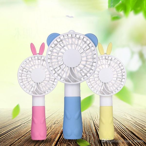 

mini usb fan cartoon rabbit bear usb rechargeable portable handheld summer air cooler cooling fans for students kids