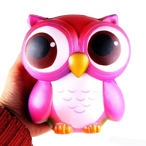 

squishy 12cm pink owl jumbo kawaii squeeze bird animal cute soft slow rising phone strap squeeze break kids toy relieve anxiety fun gift