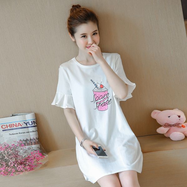 

maternity clothes summer short sleeve t shirt cotton loose pregnant women clothing pregnancy clothes blouse m33, White