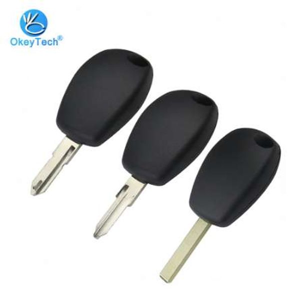 

okeytech remote auto car key case replacement cover fob uncut blank ne73/va6/vac102 blade no button key shell for renault logan