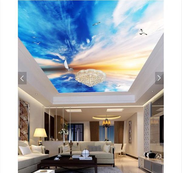 

3d wallpaper custom p ceiling mural wallpaper beautiful seascape sailing bird zenith mural ceiling large starry sky wallpaper