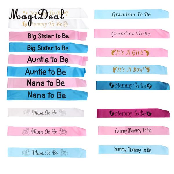 

magideal mom to be it is a girl/boy sash baby shower sashes newborn party favor decor