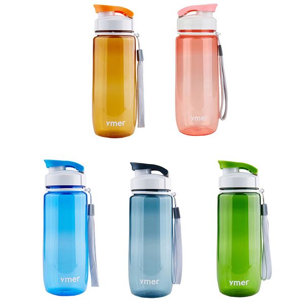 

watter bottle 560ml/590ml leak-proof with rope drinkware unbreakable bpa plastic water bottle leak-proof lm76