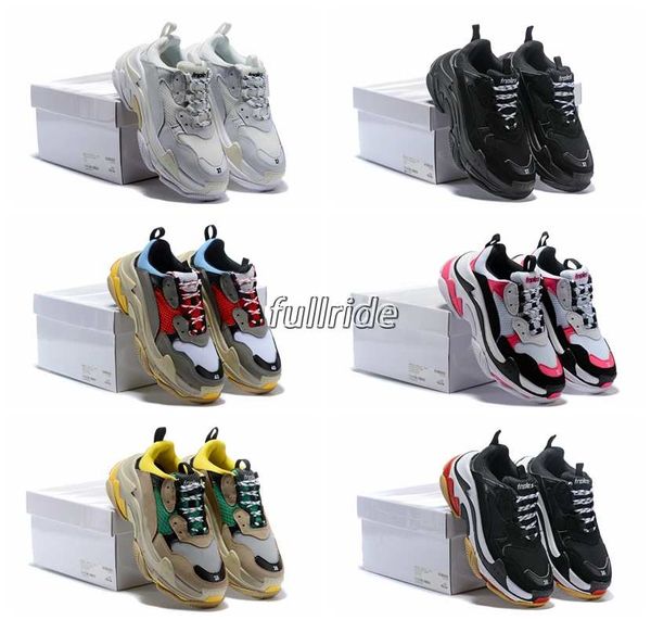

2020 fashion paris 17fw triple-s shoes sneaker triple s casual designer shoes for men's women beige black sports tennis shoes 36-45